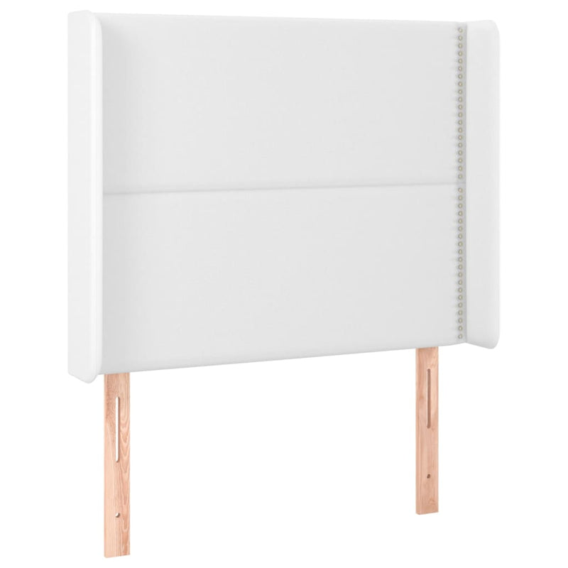 vidaXL fehér műbőr fejtámla szárnyakkal 83x16x118/128 cm