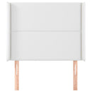 vidaXL fehér műbőr fejtámla szárnyakkal 83x16x118/128 cm