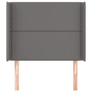 vidaXL szürke műbőr fejtámla szárnyakkal 83x16x118/128 cm