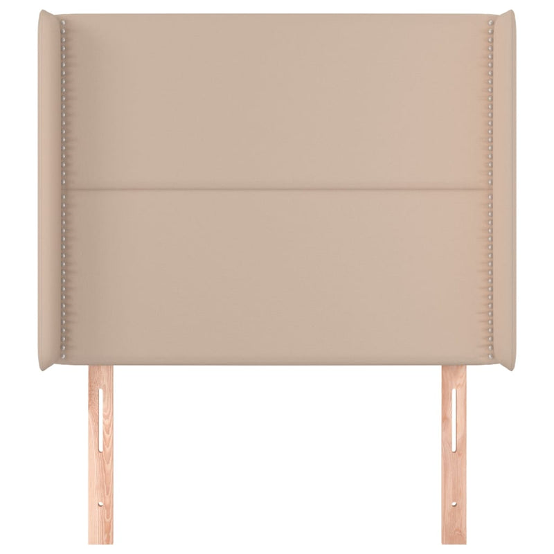 vidaXL cappuccino műbőr fejtámla szárnyakkal 93x16x118/128 cm