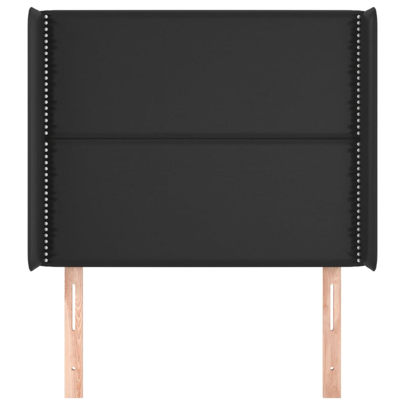 vidaXL fekete műbőr fejtámla szárnyakkal 103x16x118/128 cm