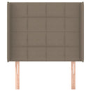 vidaXL tópszínű szövet fejtámla szárnyakkal 83x16x118/128 cm