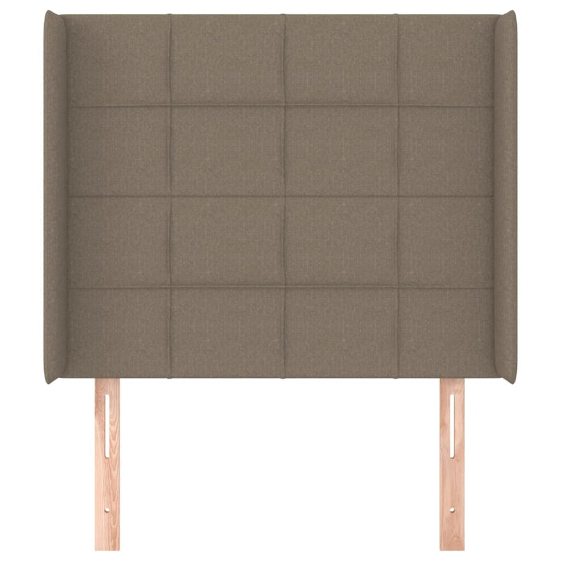 vidaXL tópszínű szövet fejtámla szárnyakkal 83x16x118/128 cm