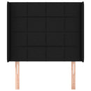 vidaXL fekete szövet fejtámla szárnyakkal 93x16x118/128 cm