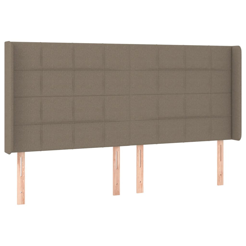 vidaXL tópszínű szövet fejtámla szárnyakkal 163x16x118/128 cm