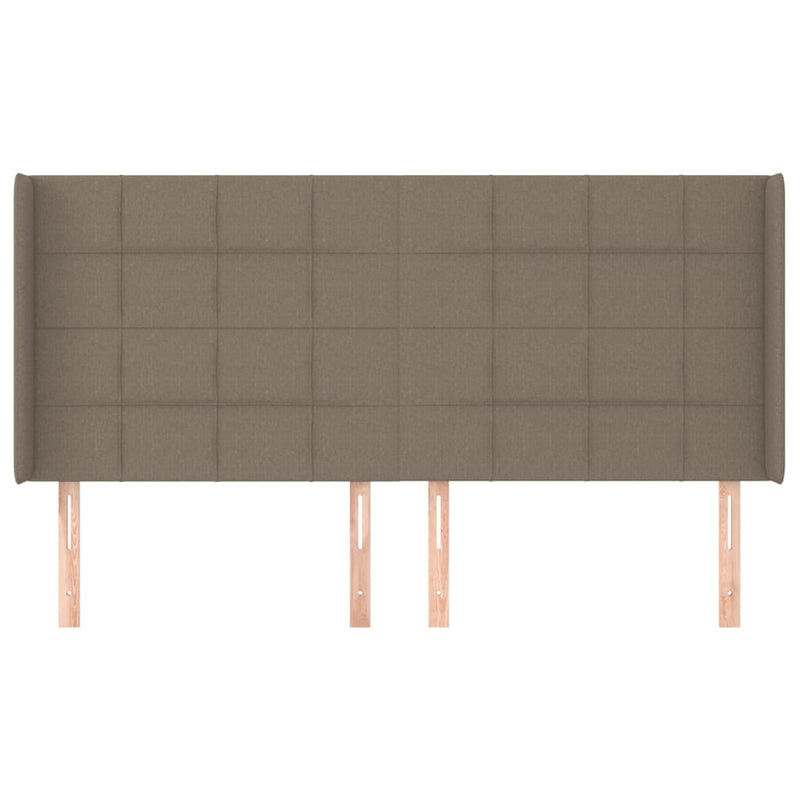 vidaXL tópszínű szövet fejtámla szárnyakkal 163x16x118/128 cm
