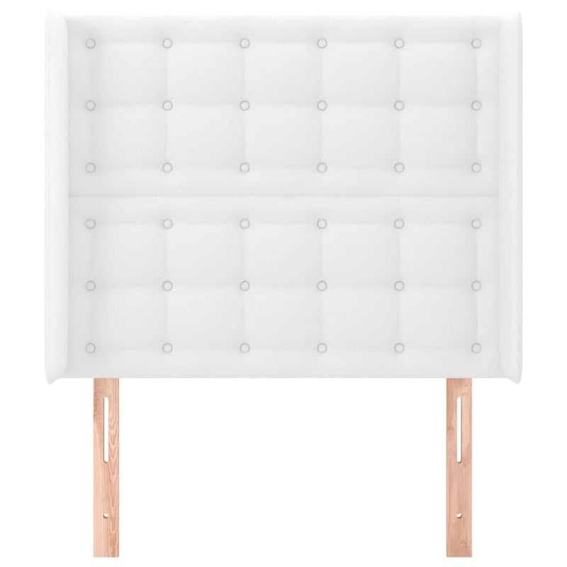 vidaXL fehér műbőr fejtámla szárnyakkal 83x16x118/128 cm