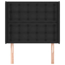 vidaXL fekete műbőr fejtámla szárnyakkal 93x16x118/128 cm