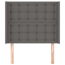 vidaXL szürke műbőr fejtámla szárnyakkal 93x16x118/128 cm