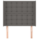 vidaXL szürke műbőr fejtámla szárnyakkal 103x16x118/128 cm