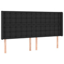 vidaXL fekete műbőr bársony szárnyakkal 163x16x118/128 cm