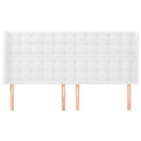 vidaXL fehér műbőr fejtámla szárnyakkal 163x16x118/128 cm