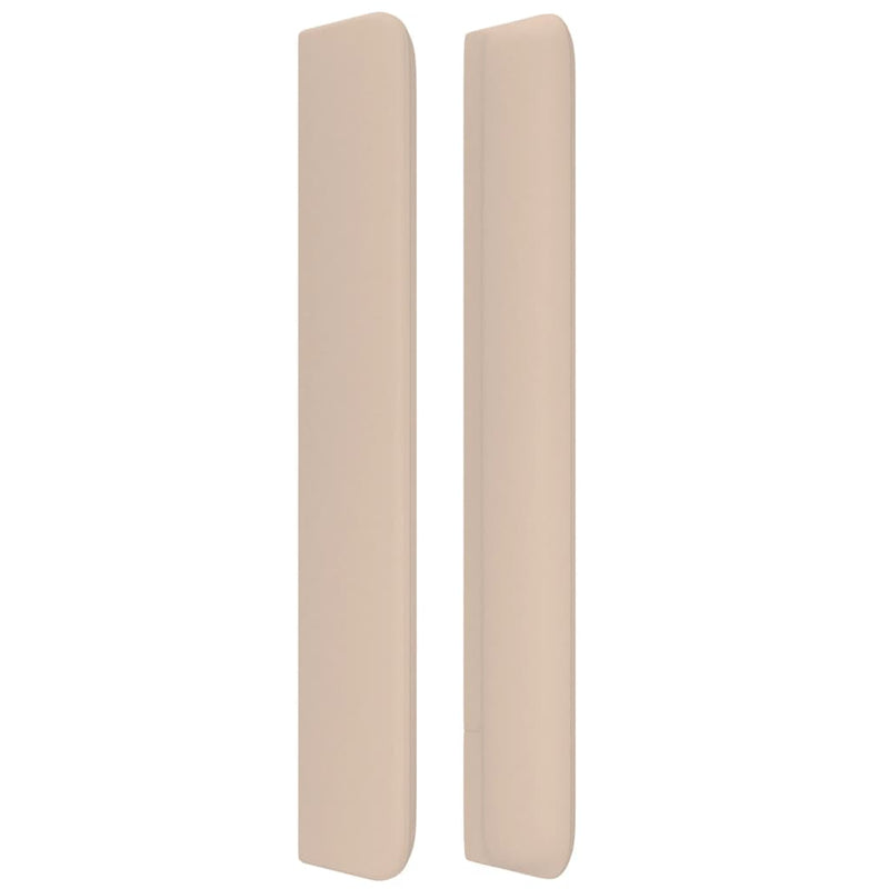 vidaXL cappuccino műbőr fejtámla szárnyakkal 163x16x118/128 cm