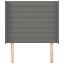 vidaXL sötétszürke szövet fejtámla szárnyakkal 83x16x118/128 cm