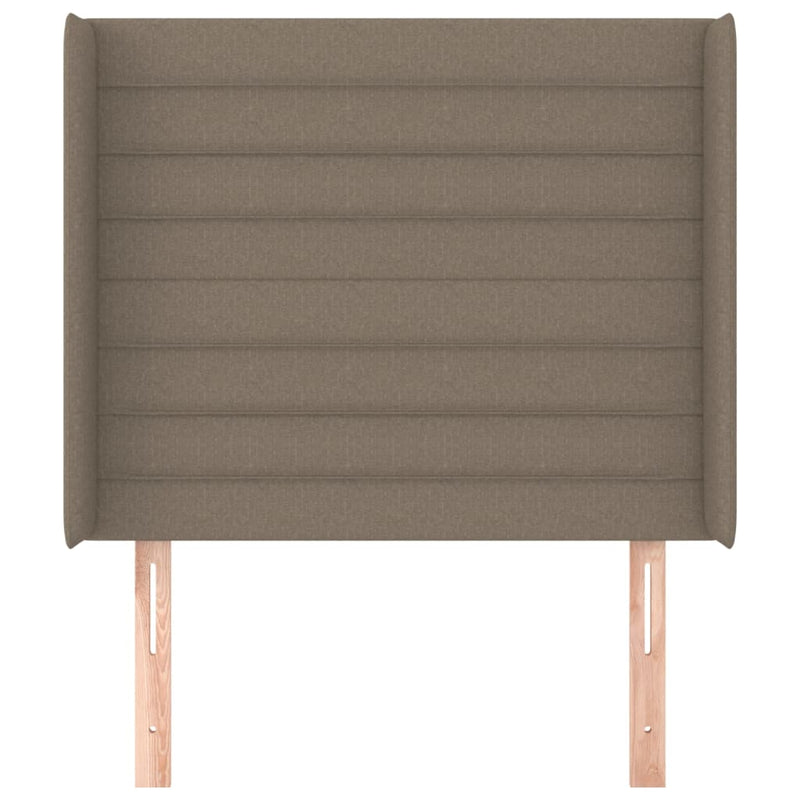 vidaXL tópszínű szövet fejtámla szárnyakkal 83x16x118/128 cm
