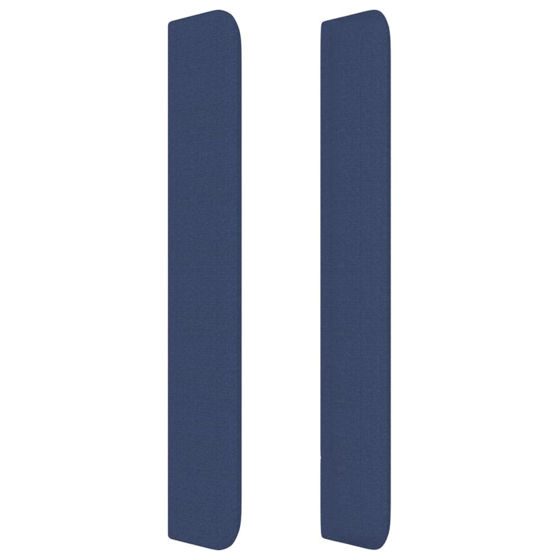 vidaXL kék szövet fejtámla szárnyakkal 93x16x118/128 cm