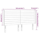 vidaXL sötétszürke szövet fejtámla szárnyakkal 163x16x118/128 cm