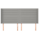 vidaXL világosszürke szövet fejtámla szárnyakkal 183x16x118/128 cm