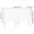 vidaXL sötétszürke szövet fejtámla szárnyakkal 183x16x118/128 cm