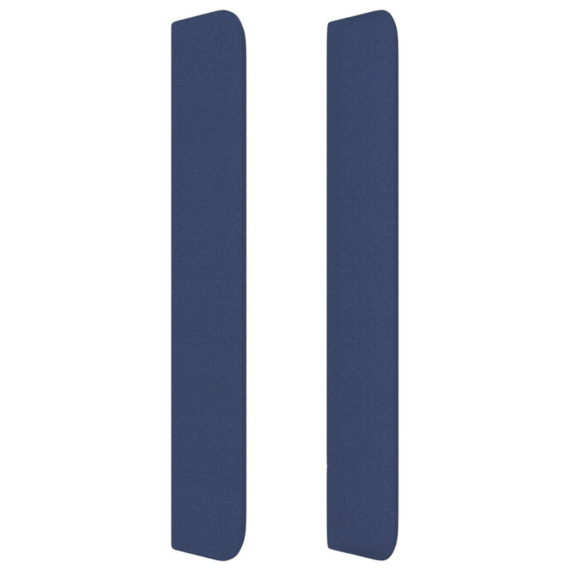 vidaXL kék szövet fejtámla szárnyakkal 183x16x118/128 cm