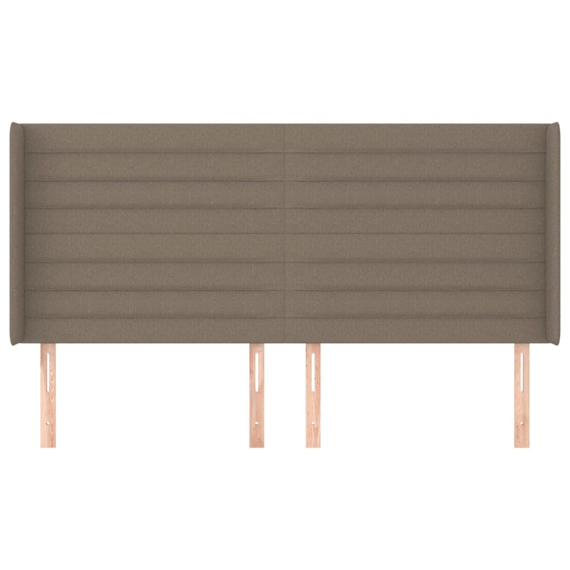 vidaXL tópszínű szövet fejtámla szárnyakkal 203x16x118/128 cm