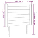 vidaXL sötétszürke bársony fejtámla szárnyakkal 93x16x118/128 cm