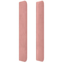 vidaXL rózsaszín bársony fejtámla szárnyakkal 203x16x118/128 cm