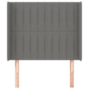 vidaXL sötétszürke szövet fejtámla szárnyakkal 83x16x118/128 cm