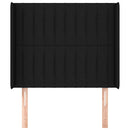 vidaXL fekete szövet fejtámla szárnyakkal 83x16x118/128 cm