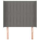 vidaXL sötétszürke szövet fejtámla szárnyakkal 93x16x118/128 cm