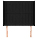 vidaXL fekete szövet fejtámla szárnyakkal 103x16x118/128 cm