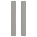 vidaXL világosszürke szövet fejtámla szárnyakkal 147x16x118/128 cm