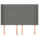 vidaXL sötétszürke szövet fejtámla szárnyakkal 147x16x118/128 cm