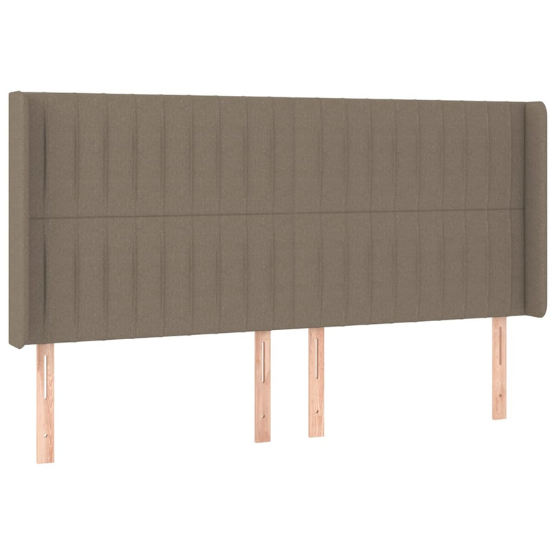 vidaXL tópszínű szövet fejtámla szárnyakkal 163x16x118/128 cm