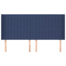 vidaXL kék szövet fejtámla szárnyakkal 163x16x118/128 cm