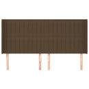 vidaXL sötétbarna szövet fejtámla szárnyakkal 183x16x118/128 cm
