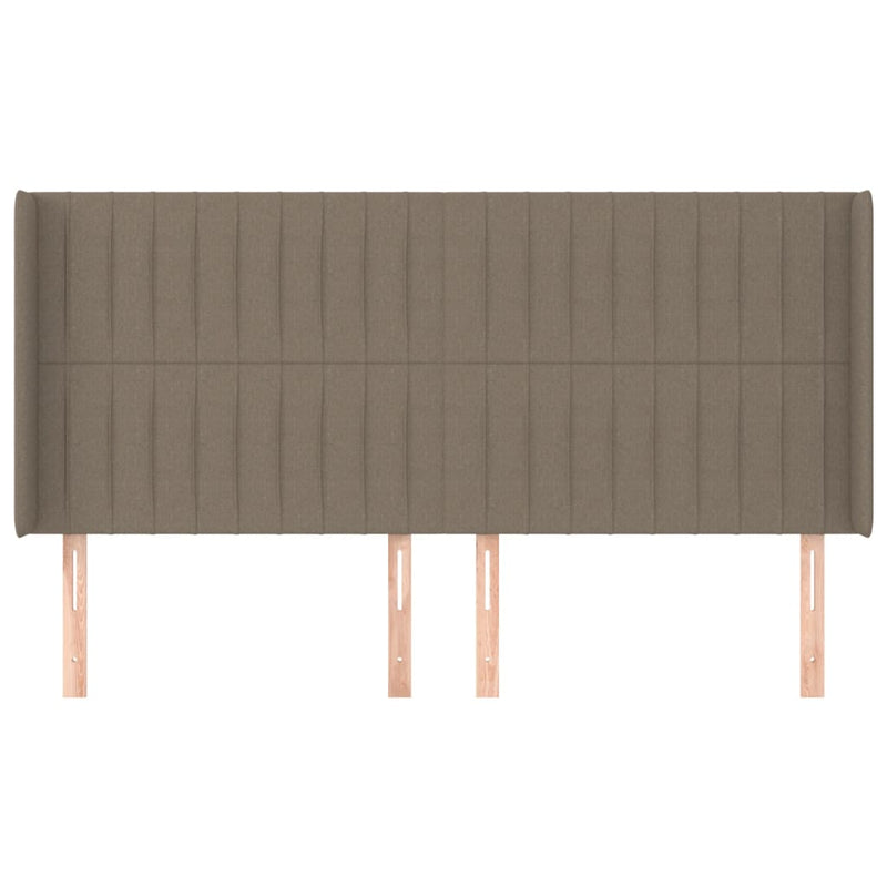 vidaXL tópszínű szövet fejtámla szárnyakkal 183x16x118/128 cm