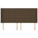 vidaXL sötétbarna szövet fejtámla szárnyakkal 203x16x118/128 cm
