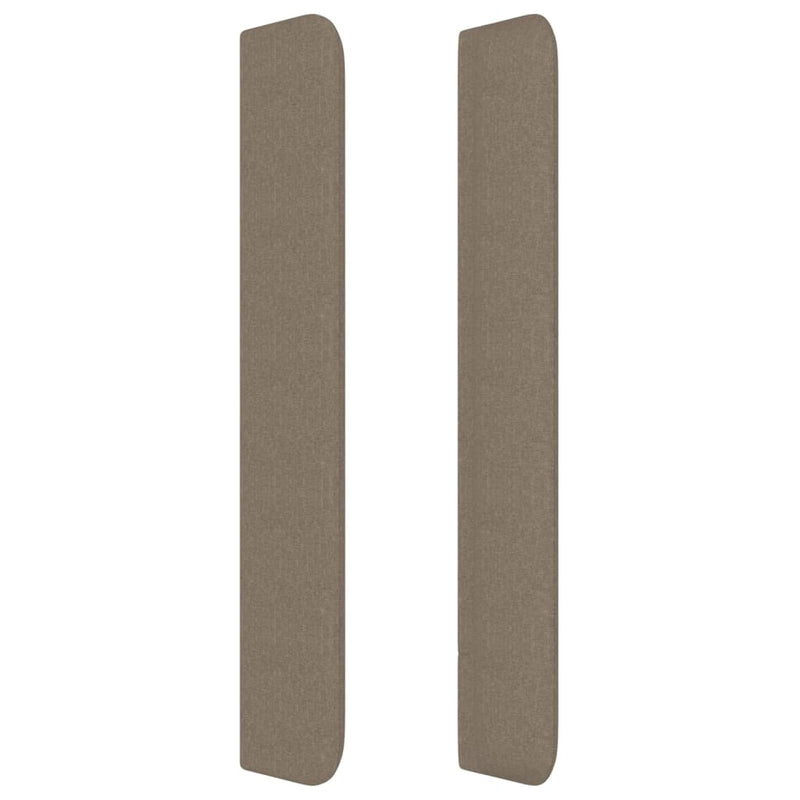 vidaXL tópszínű szövet fejtámla szárnyakkal 203x16x118/128 cm