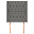 vidaXL sötétszürke szövet fejtámla szárnyakkal 83x16x118/128 cm