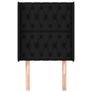 vidaXL fekete szövet fejtámla szárnyakkal 83x16x118/128 cm