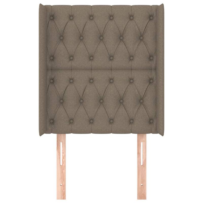 vidaXL tópszínű szövet fejtámla szárnyakkal 83x16x118/128 cm