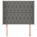 vidaXL sötétszürke szövet fejtámla szárnyakkal 93x16x118/128 cm