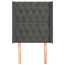 vidaXL sötétszürke bársony fejtámla szárnyakkal 83x16x118/128 cm