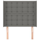vidaXL sötétszürke szövet fejtámla szárnyakkal 93x16x118/128 cm