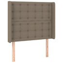 vidaXL tópszínű szövet fejtámla szárnyakkal 93x16x118/128 cm