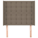 vidaXL tópszínű szövet fejtámla szárnyakkal 93x16x118/128 cm