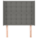 vidaXL sötétszürke szövet fejtámla szárnyakkal 103x16x118/128 cm