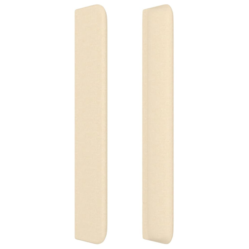 vidaXL krémszínű szövet fejtámla szárnyakkal 163x16x118/128 cm