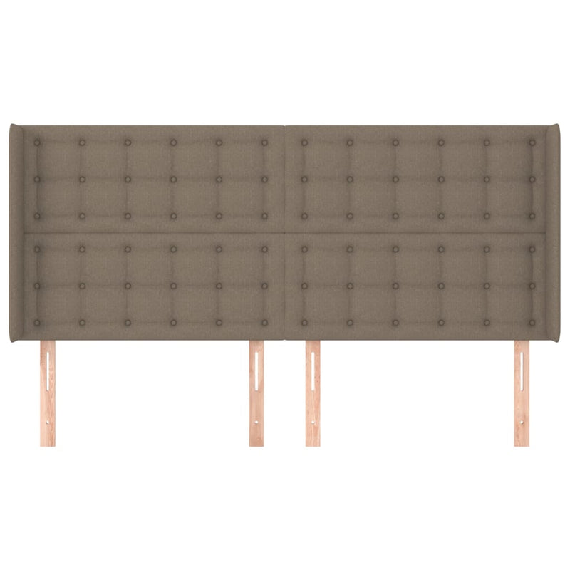 vidaXL tópszínű szövet fejtámla szárnyakkal 183x16x118/128 cm